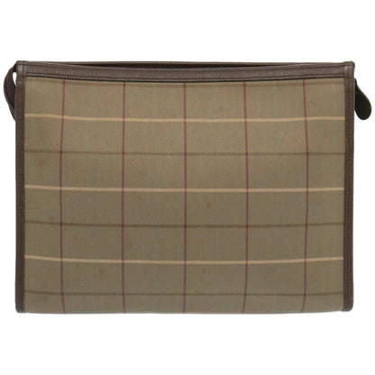 BurberrySs Nova Check Clutch Bag Canvas Beige Brown Auth bs12002
