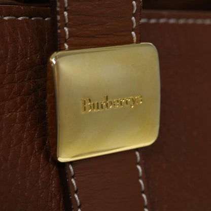 BurberrySs Hand Bag Leather Brown Auth bs12032