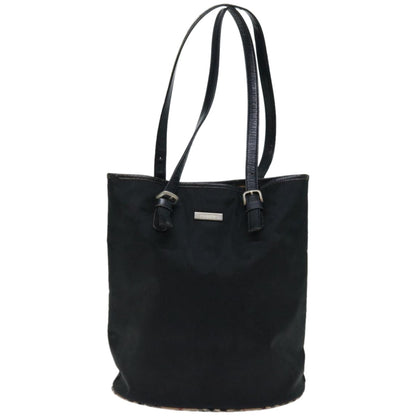 BurberrySs Nova Check Blue Label Shoulder Bag Nylon Beige Black Auth bs12222