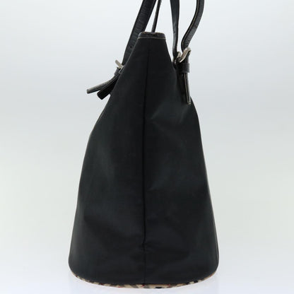 BurberrySs Nova Check Blue Label Shoulder Bag Nylon Beige Black Auth bs12222
