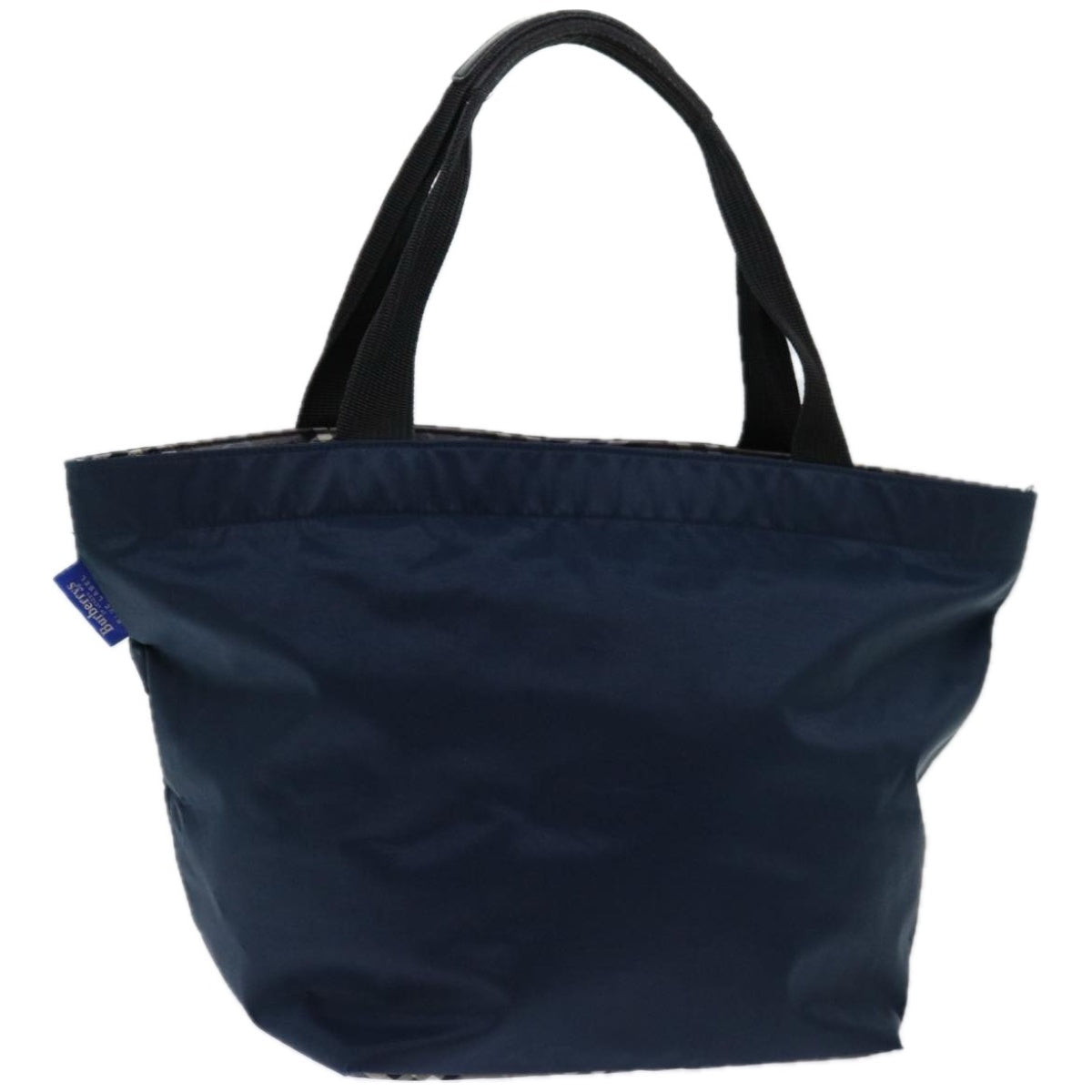BurberrySs Blue Label Hand Bag Nylon Navy Auth bs12309