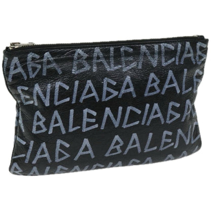 Balenciaga Clutch Bag Leather Black 535532 Auth bs12428