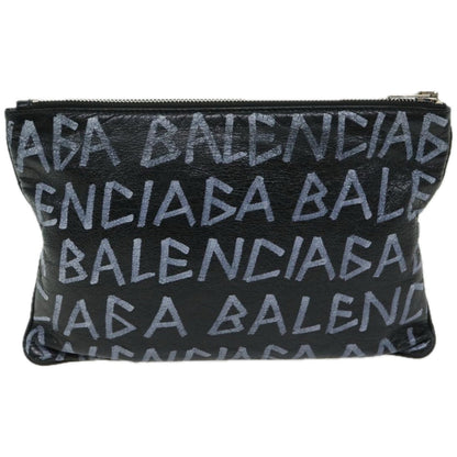 Balenciaga Clutch Bag Leather Black 535532 Auth bs12428