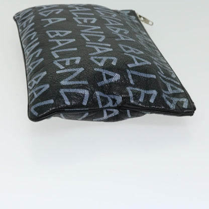 Balenciaga Clutch Bag Leather Black 535532 Auth bs12428