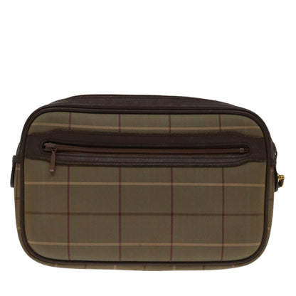 BurberrySs Nova Check Clutch Bag Canvas Beige Auth bs12786