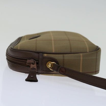 BurberrySs Nova Check Clutch Bag Canvas Beige Auth bs12786