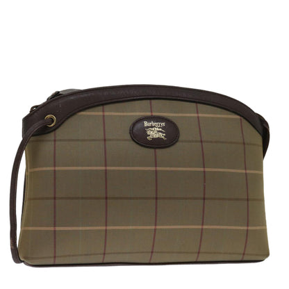BurberrySs Nova Check Clutch Bag Canvas Beige Auth bs12794