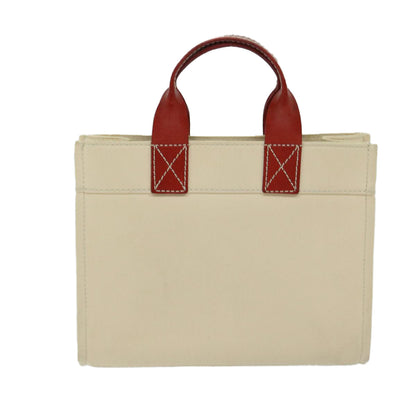 Burberry Blue Label Hand Bag Canvas Beige Auth bs12954