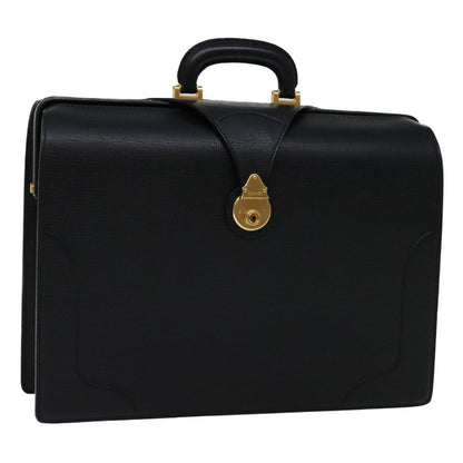 BURBERRYSs Hand Bag Leather Black Auth bs13277