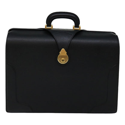 BURBERRYSs Hand Bag Leather Black Auth bs13277