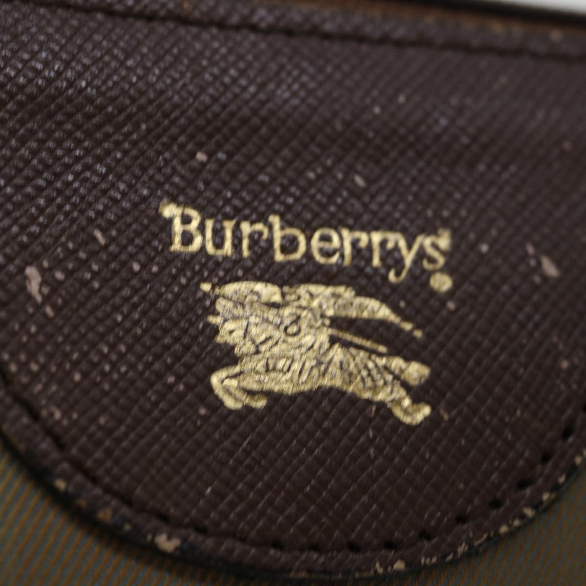 BurberrySs Nova Check Clutch Bag Canvas Brown Auth bs13367