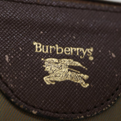 BurberrySs Nova Check Clutch Bag Canvas Brown Auth bs13367