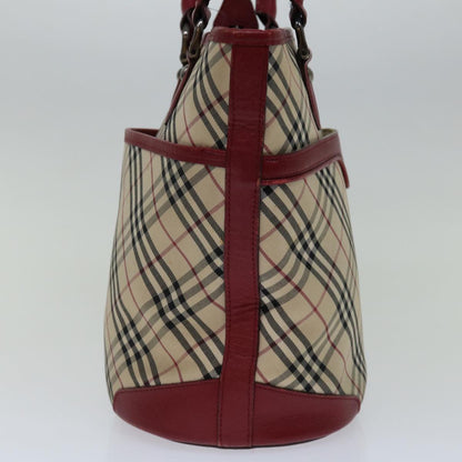 Burberry Nova Check Shoulder Bag Canvas Beige Auth bs13392