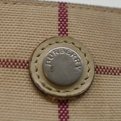 Burberry Nova Check Hand Bag Canvas Beige Auth bs13432