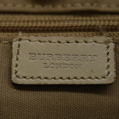Burberry Nova Check Hand Bag Canvas Beige Auth bs13432
