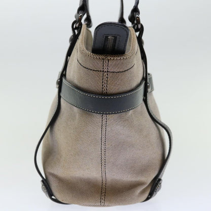 BURBERRY Blue Label Hand Bag Canvas Beige Auth bs13465