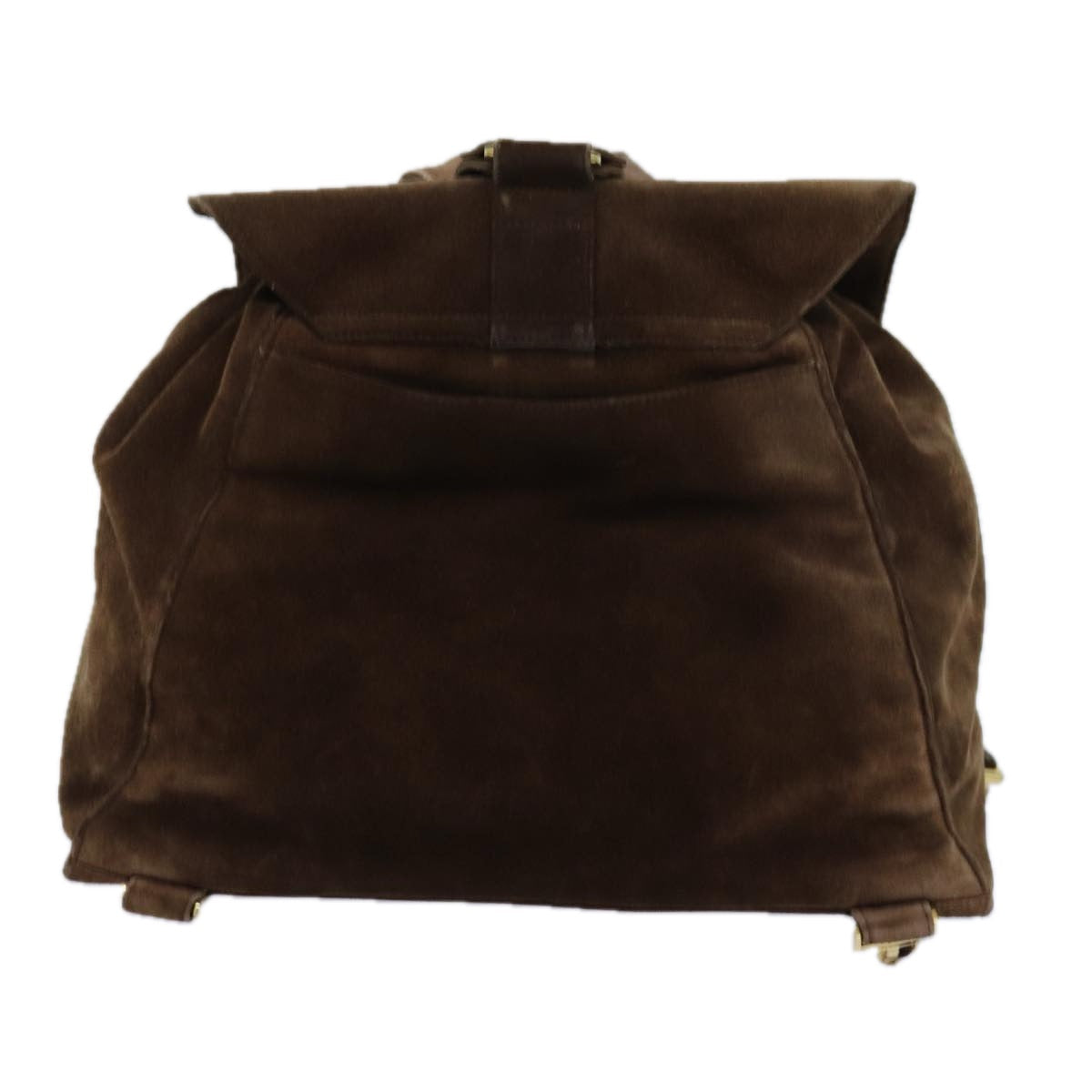 Chanel COCO Mark Backpack Suede Brown CC Auth bs