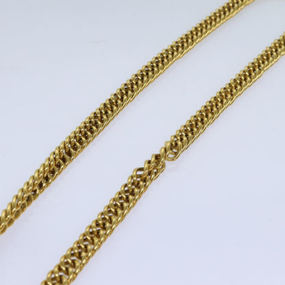 Chanel Chain Pearl Belt metal Gold CC Auth bs