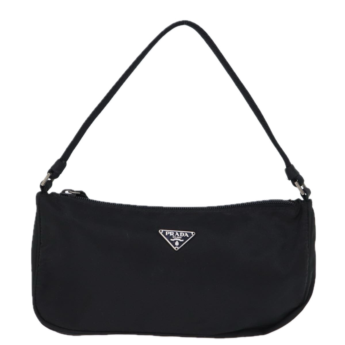 PRADA Accessory Pouch Nylon Black Auth bs13727