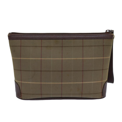 BURBERRYSs Nova Check Clutch Bag Canvas Brown Auth bs13864