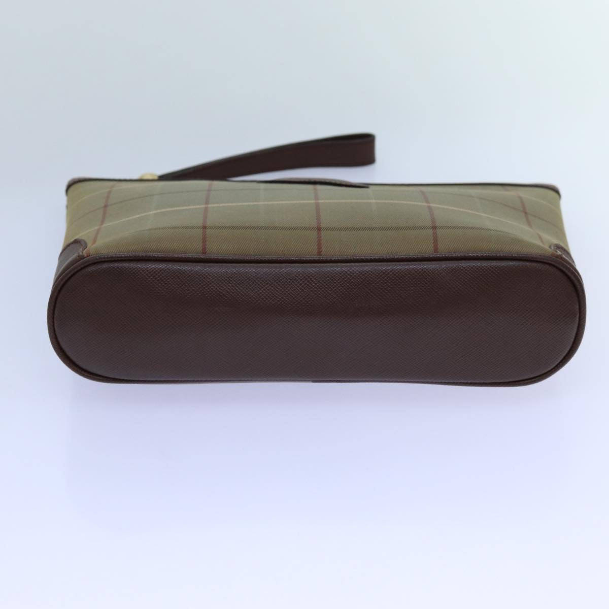 BURBERRYSs Nova Check Clutch Bag Canvas Brown Auth bs13864