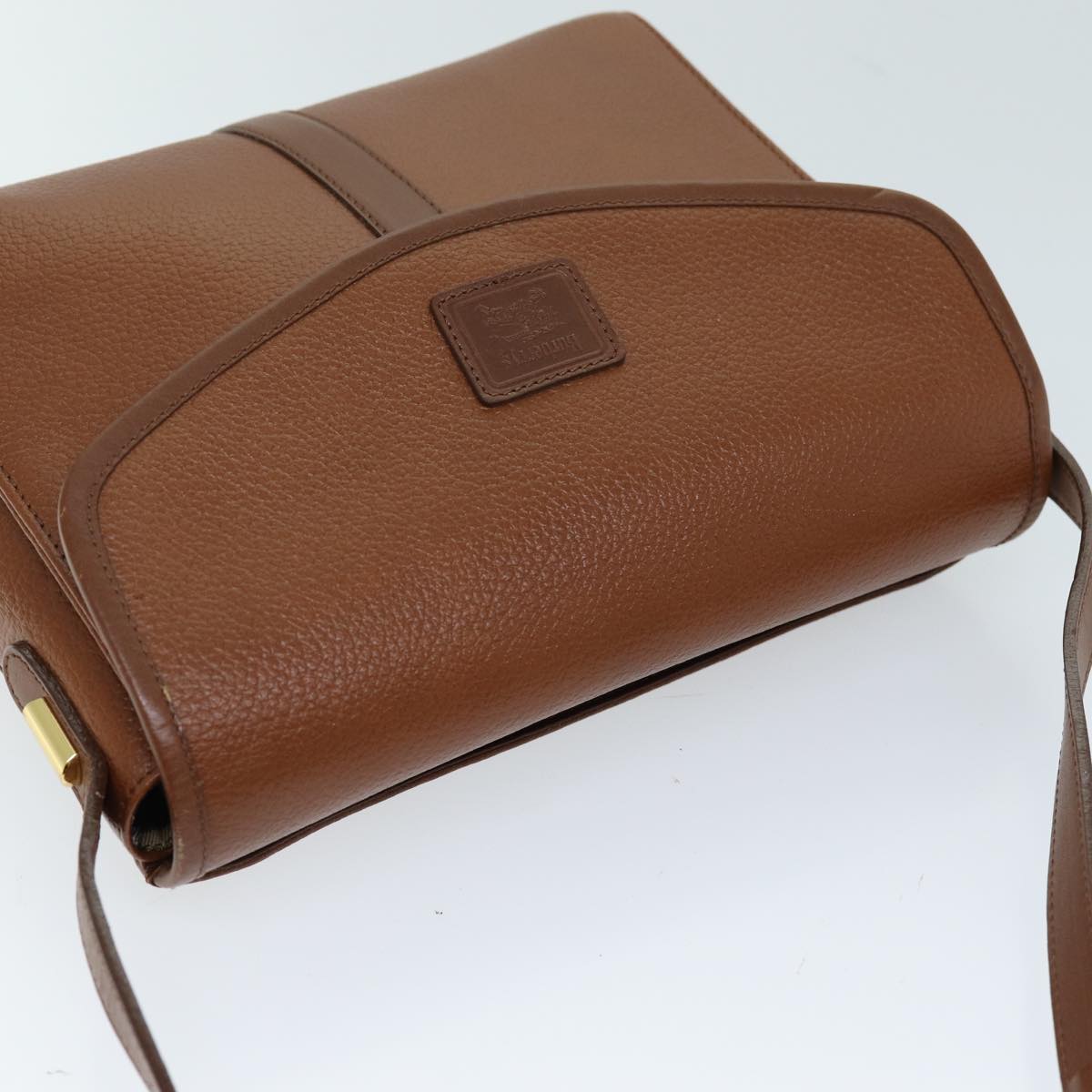 BURBERRYSs Shoulder Bag Leather Brown Auth bs13916