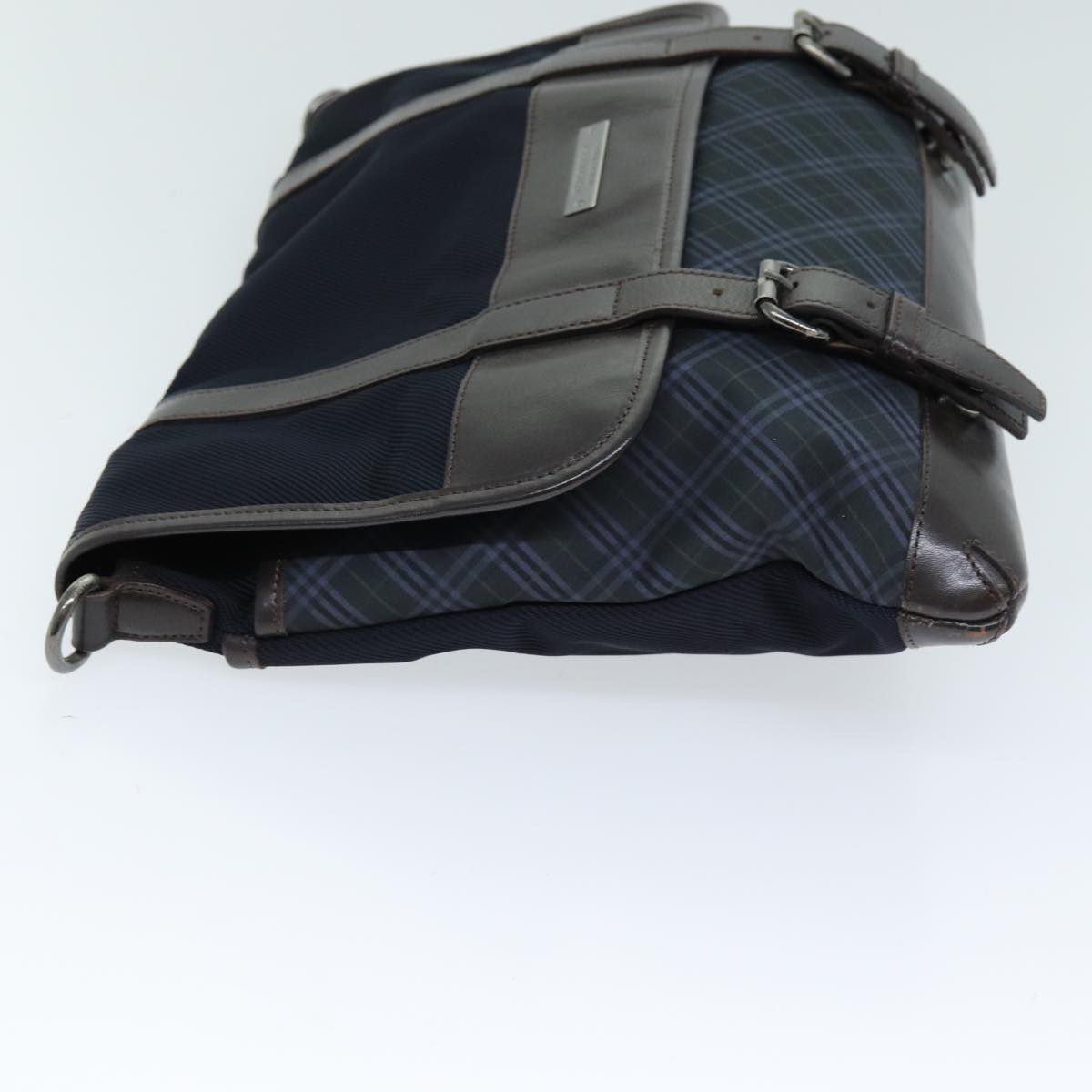 Burberry Black label Shoulder Bag Canvas Navy Auth bs13922