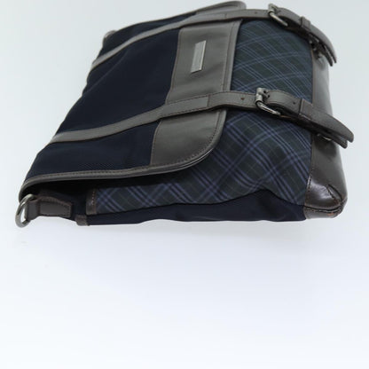 Burberry Black label Shoulder Bag Canvas Navy Auth bs13922