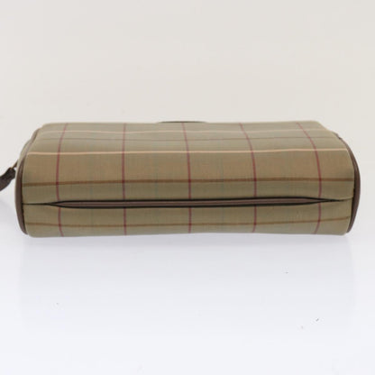 BURBERRYSs Nova Check Clutch Bag Canvas Beige Auth bs14027