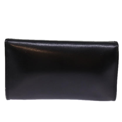 Balenciaga Chain Shoulder Bag Leather Black Auth bs14136