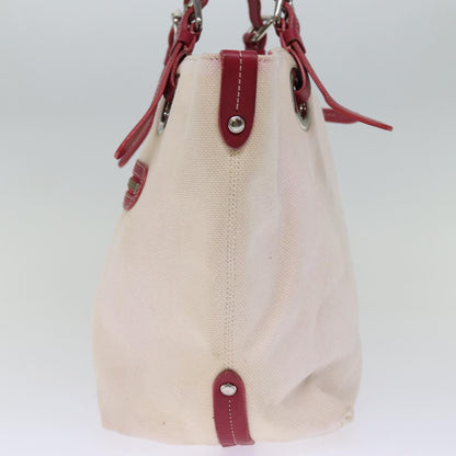 Burberry Blue Label Tote Bag Canvas Beige Auth bs14156