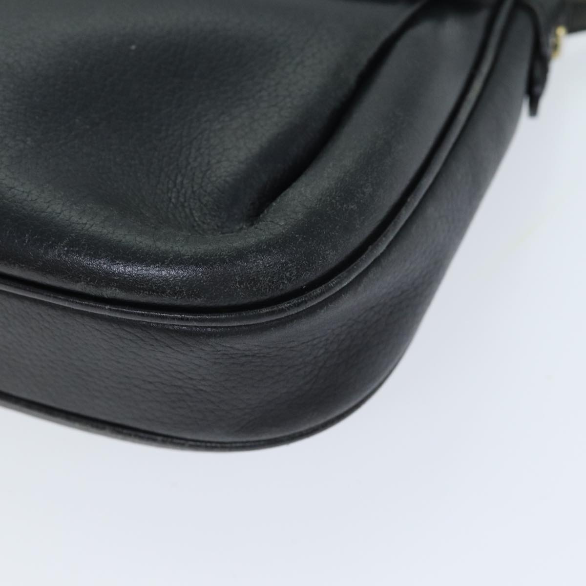 BURBERRYSs Shoulder Bag Leather Black Auth bs14276