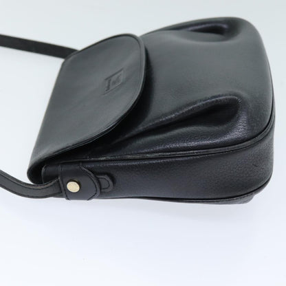BURBERRYSs Shoulder Bag Leather Black Auth bs14276