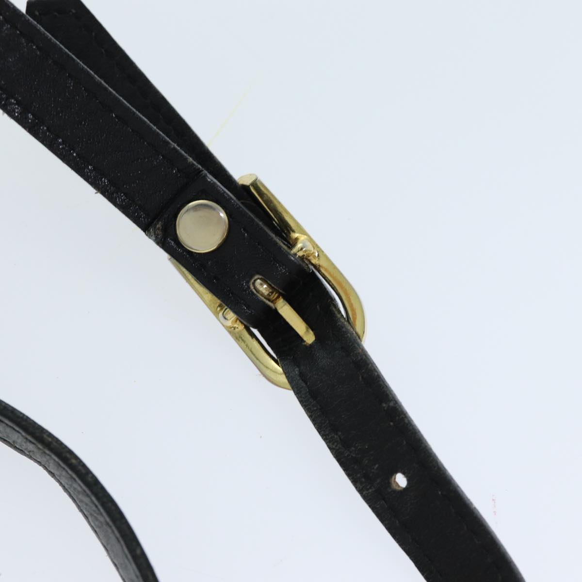 BURBERRYSs Shoulder Bag Leather Black Auth bs14276