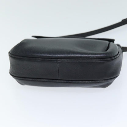 BURBERRYSs Shoulder Bag Leather Black Auth bs14276