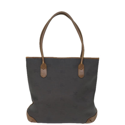 BURBERRYSs Tote Bag PVC Leather Gray Auth bs14278
