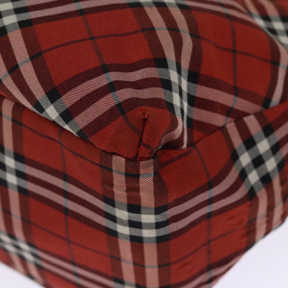 BURBERRY Nova Check Hand Bag Nylon Red Auth bs14384
