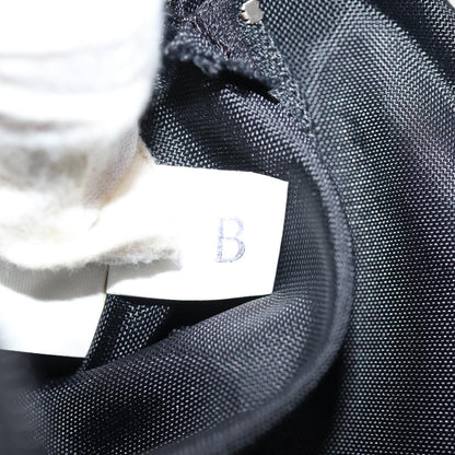 BurberrySs Nova Check Blue Label Hand Bag Nylon Black Beige Auth bs14388