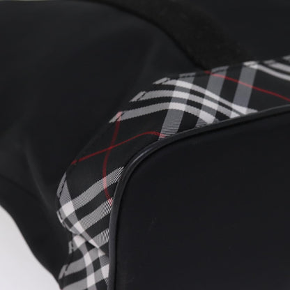 Burberry Nova Check Tote Bag Nylon Black Auth bs14408