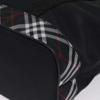 Burberry Nova Check Tote Bag Nylon Black Auth bs14408