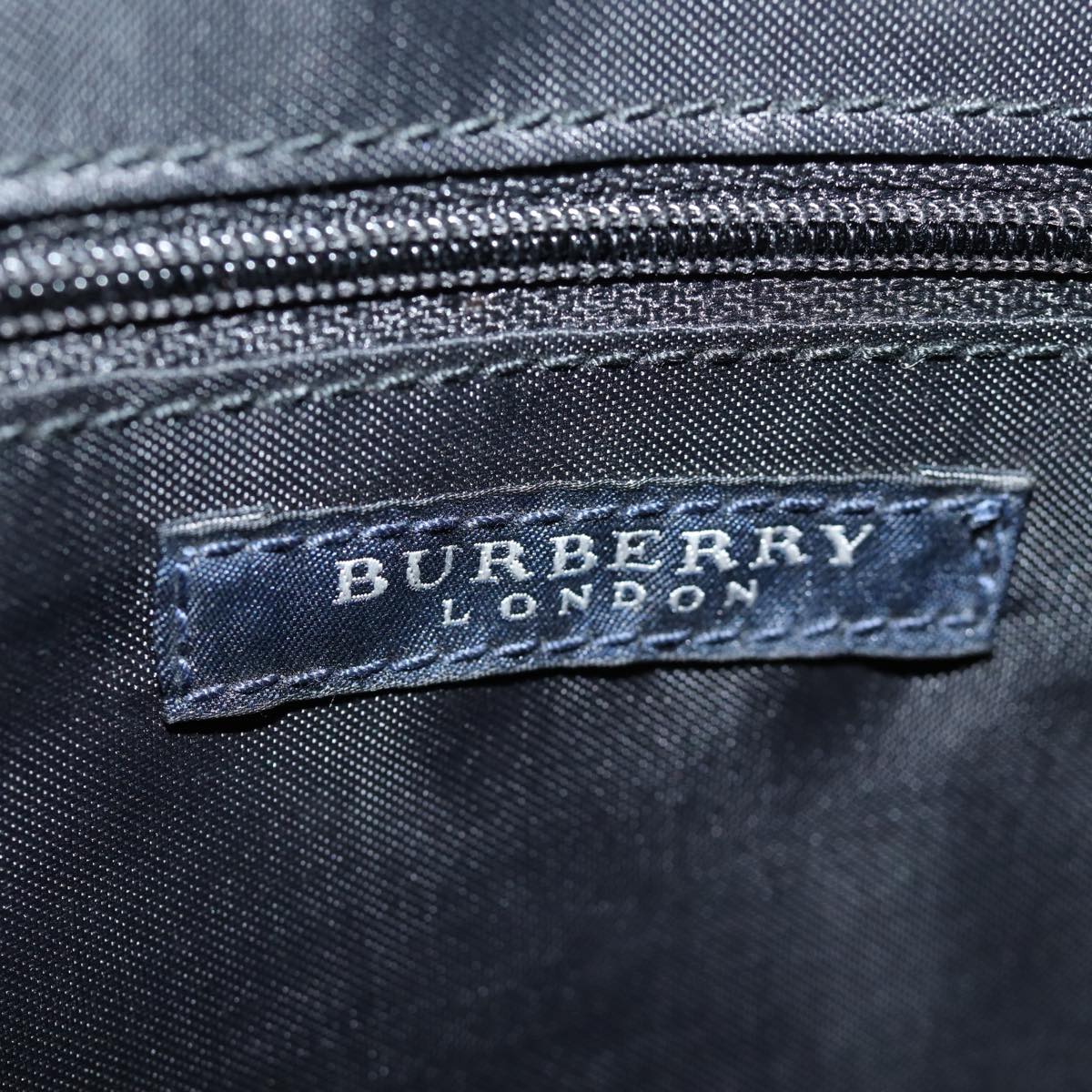 Burberry Nova Check Tote Bag Nylon Black Auth bs14408