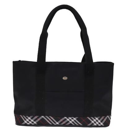 Burberry Nova Check Tote Bag Nylon Black Auth bs14408