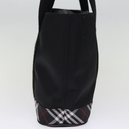 Burberry Nova Check Tote Bag Nylon Black Auth bs14408