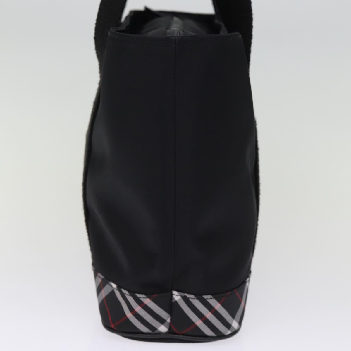 Burberry Nova Check Tote Bag Nylon Black Auth bs14408