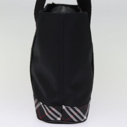 Burberry Nova Check Tote Bag Nylon Black Auth bs14408