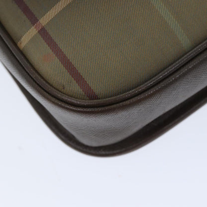 BurberrySs Nova Check Shoulder Bag Canvas Beige Auth bs14432