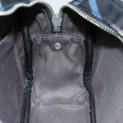 Burberry Nova Check Shoulder Bag Nylon Blue Black Auth bs14506
