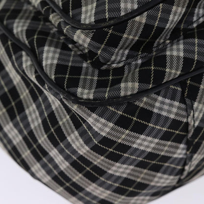 Burberry Nova Check Blue Label Shoulder Bag Canvas Black Auth bs14510