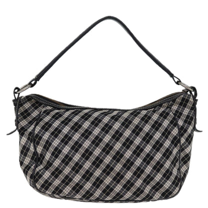 Burberry Nova Check Blue Label Shoulder Bag Canvas Black Auth bs14510