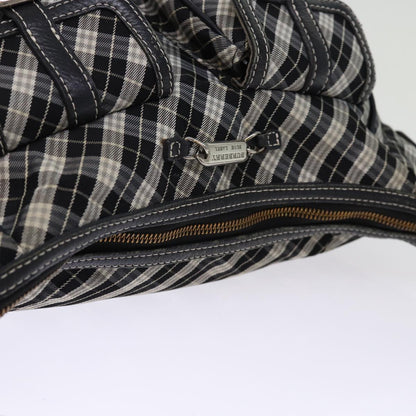 Burberry Nova Check Blue Label Shoulder Bag Canvas Black Auth bs14510